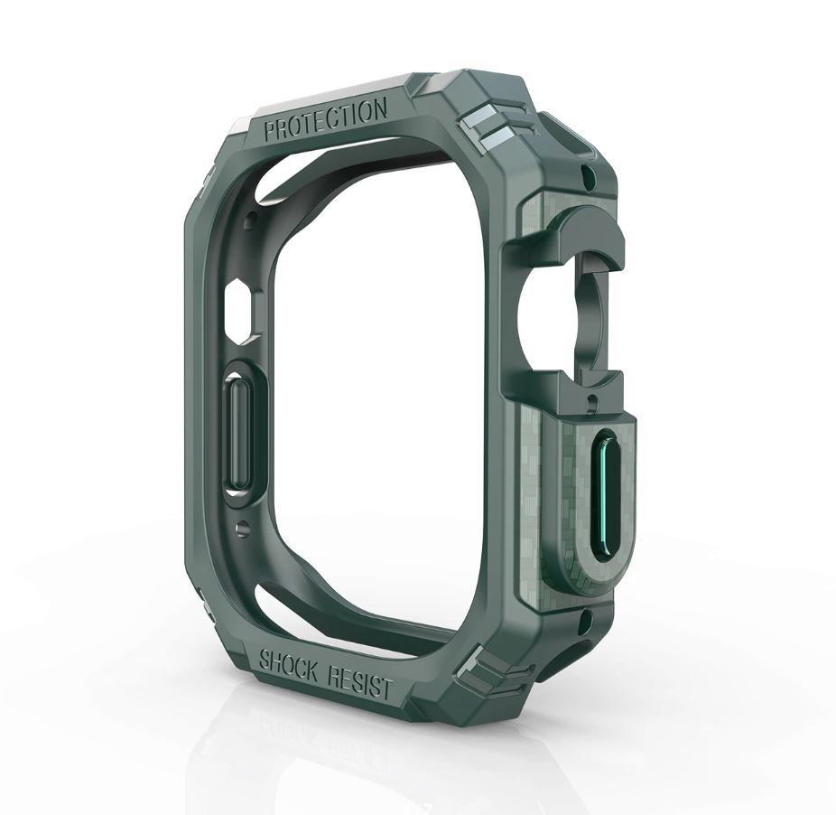 CMR APPLE WATCH KARBON FİBER KILIF 45MM YEŞİL