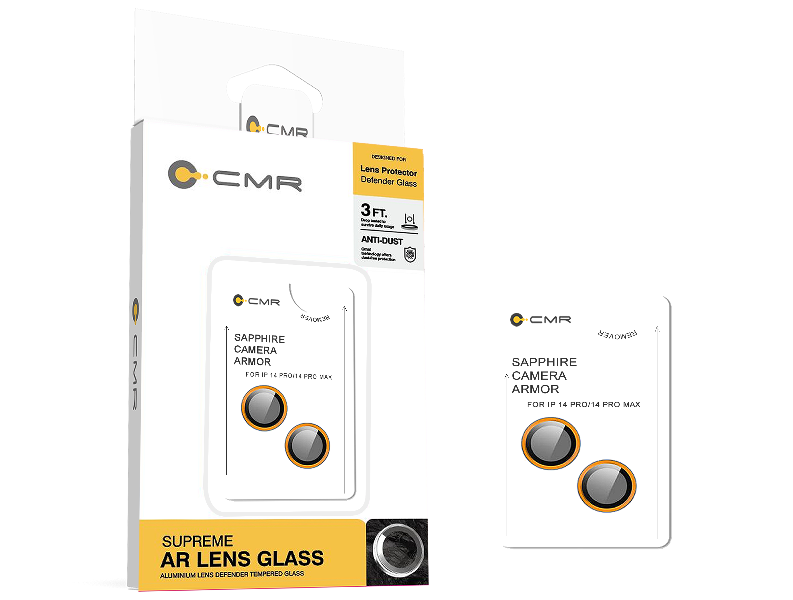 CMR SUPREME SERİSİ TURUNCU SAFIR LENS IPHONE 15 PRO MAX