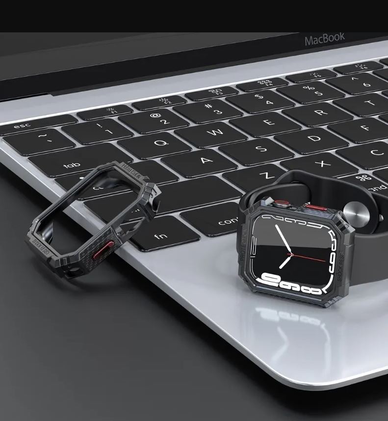 CMR APPLE WATCH KARBON FİBER KILIF 44MM YEŞİL