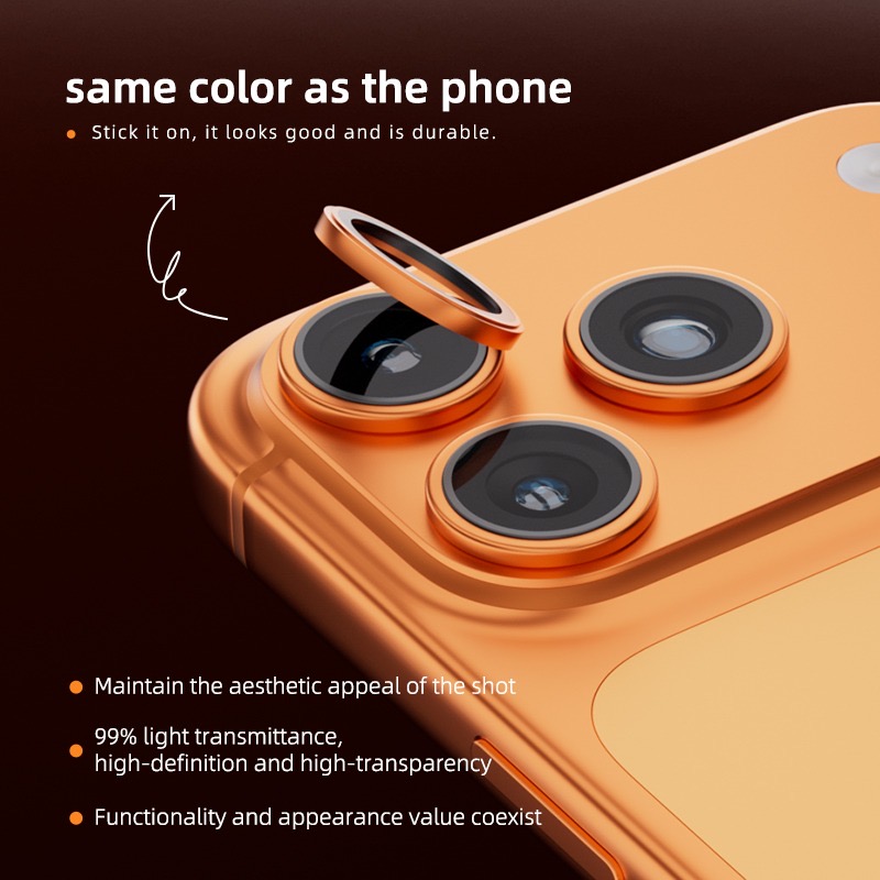 Weelaam W015 iPhone 16 / 16 Plus  Kamera Lens Koruyucu | AR&AF Kaplama | Pink