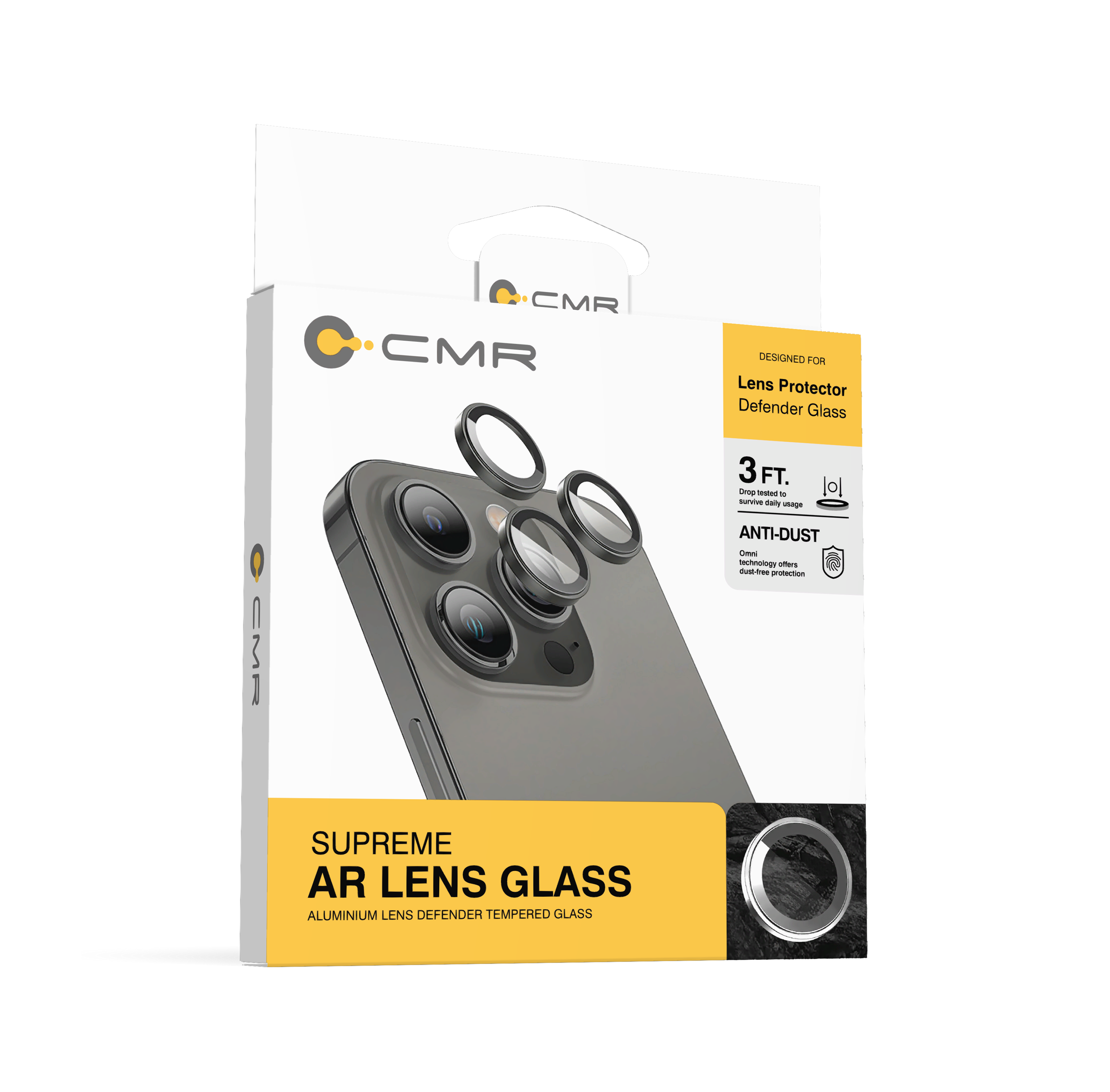 CMR SUPREME SERİSİ SAFIR LENS IPHONE 15 PRO MAX/15 PRO WHITE TİTANİUM